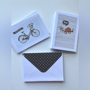 16 Blank Greeting & thank you notecards